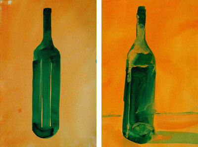 Wine Bottle Demo Step Two and Three
